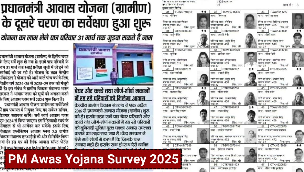 PM Awas Yojana Survey 2025